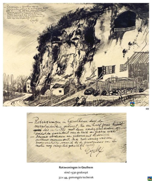 Rotswoningen in Geulhem, eind 1930 gesloopt